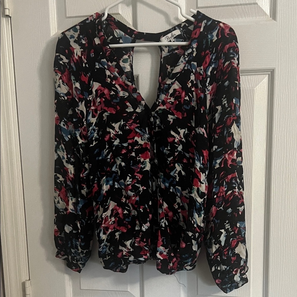 Parker Floral Blouse - Black, Pink, Blue
